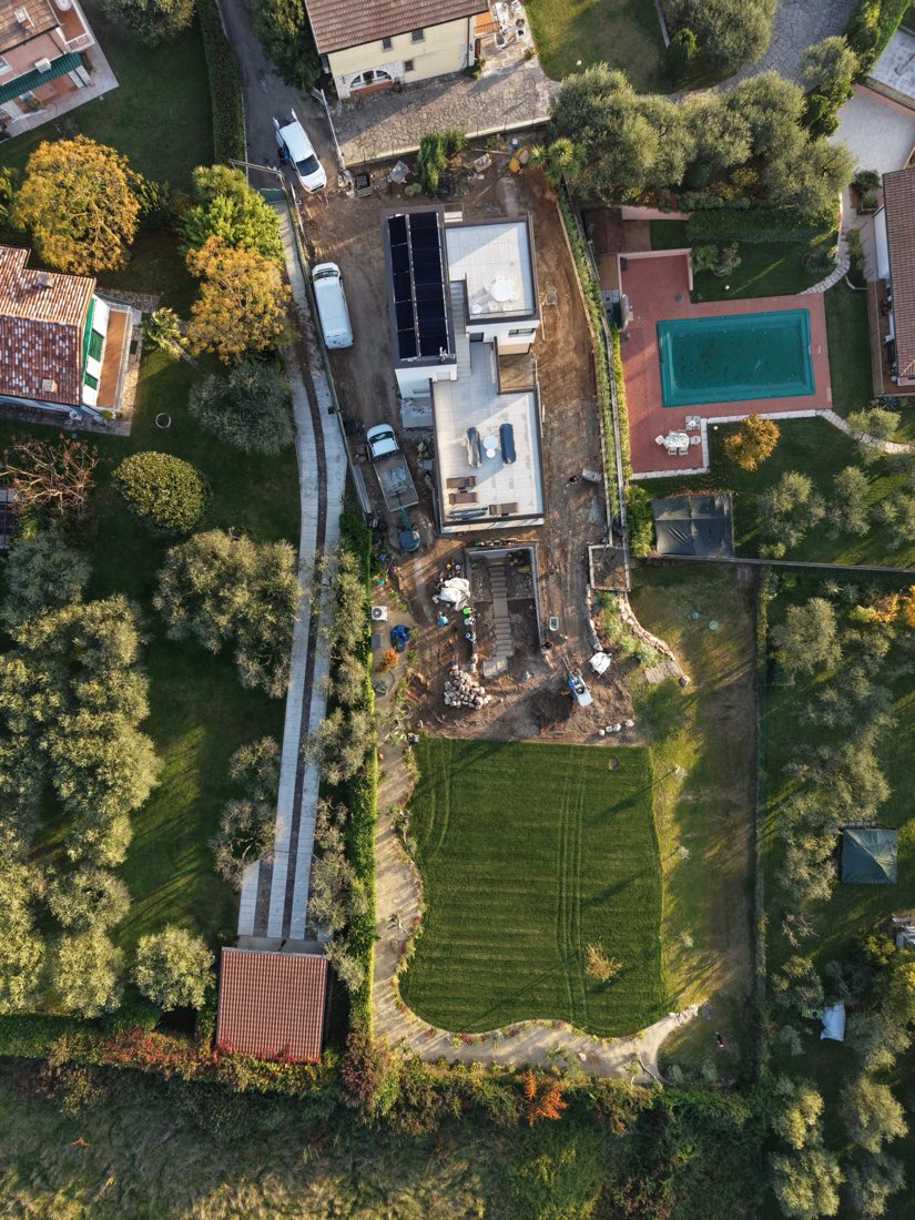 Il giardino visto dal drone